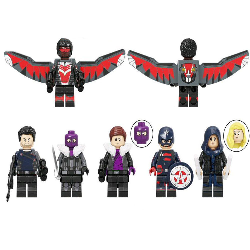 The Falcon and the Winter Soldie Anime Brick Minifigure Custom Set