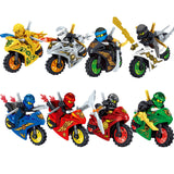 Ninjago Masters of Spinjitzu with Motorcycle Minifigure Custom Toy Set
