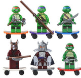 Leonardo_Michelangelo_Donatello_Raphael_Splinter_Shredder_Teenage_Mutant_Ninja_Turtles_Minifigures_Custom_Set_Toys