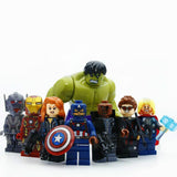 The Avengers Hulk Thor Captain Iron-man Brick Minifigures Custom Set