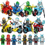 Ninjago Bike Chase Hero Minifigures Brick Custom Toy Set