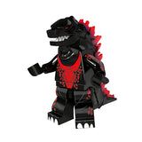BLACK AND RED GODZILLA-Godzilla Brick Minifigure Custom Set