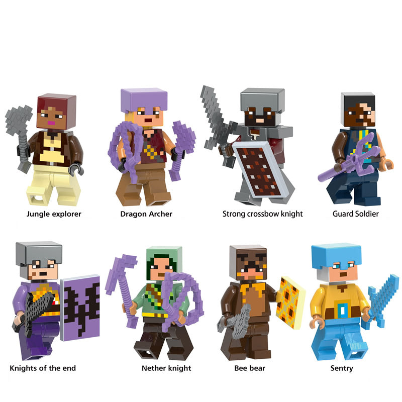 Minecraft Explorer Archer Villager Building Brick Minifigure Custom Set