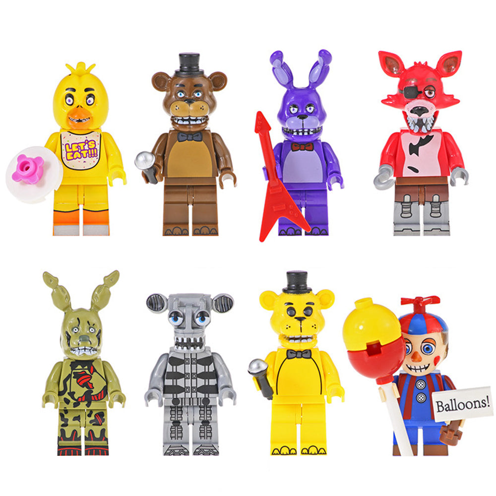 Five Nights at Freddy Brick Minifigure Custom Set