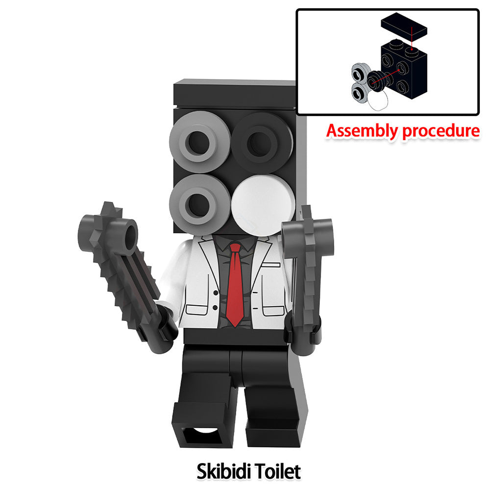 Skibidi Toilet Building Blocks 8-Pack Mini Figures Toys Series 6