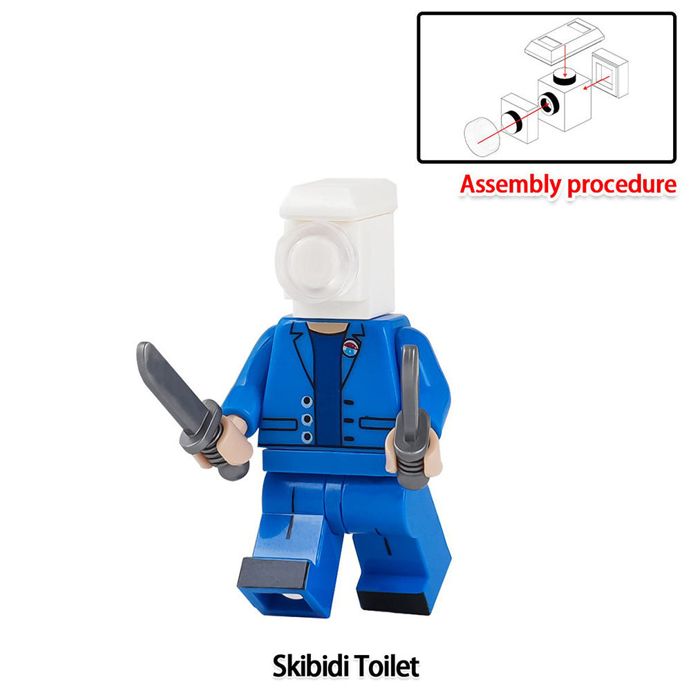 Skibidi Toilet Building Blocks 8-Pack Mini Figures Toys Series 6